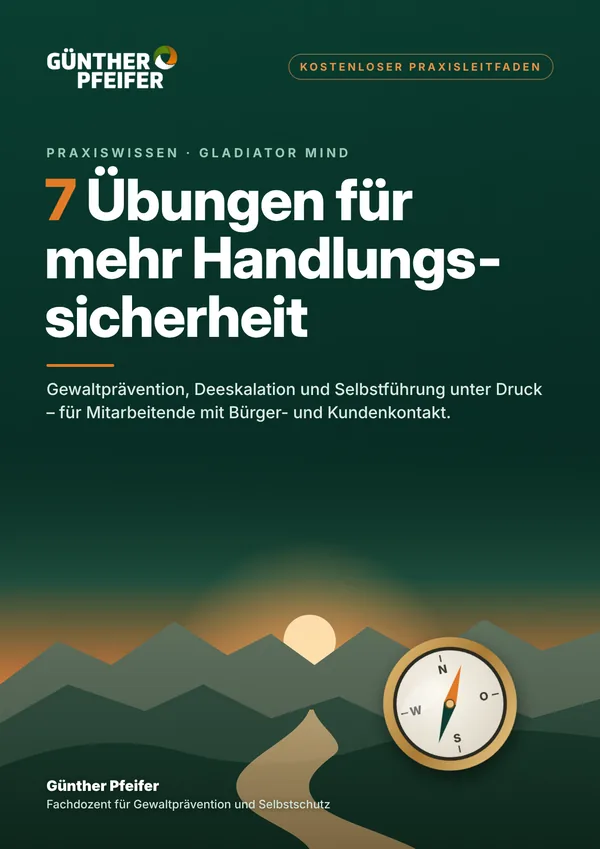 Titelseite des Praxisleitfadens „7 Übungen für mehr Handlungssicherheit“